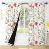 Minimalist Botanical Floral Pattern Home Curtains Bedroom Living Room Hotel Window Decor Drapes Curtain With Grommet Light Blocking Polyester Perfect