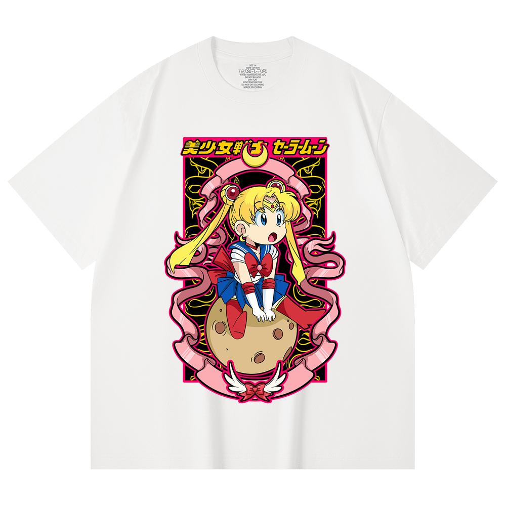 230 Gsm 100% Cotton Sailor Moon V10 Usagi Print Unisex Heavy Cotton T Shirt