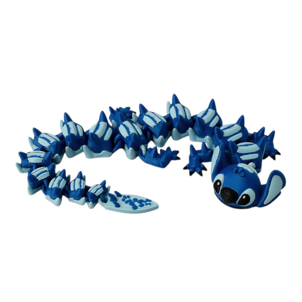 3D Printing Sti Tch Dragon Toy Cute Little Shilong Desktop Ornament Creative Gift Figure Simulation Children'S Toys Gifts