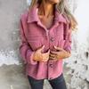Giacche e Cappotti da Donna Vintage Casual a Quadretti Autunno Inverno Manica Lunga Collo POLO