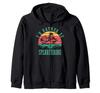 I'd Rather Be Spearfishing Funny Retro Diver Zip Hoodie with Speargun