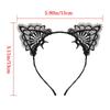 Frauen Niedliche Spitze Katzenohren Haarband Solide Schleife Haarband Stirnband Frauen Kopfschmuck Mädchen Prinzessin Tiara Haarschmuck