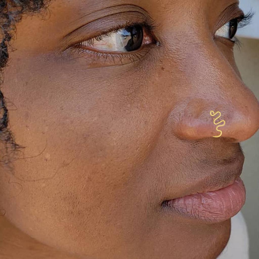 Winding Special-Shaped Nose Ring Music Note Love Shape Design Gold Special-Shaped Niche Nose Ring Ear Cartilage Clip