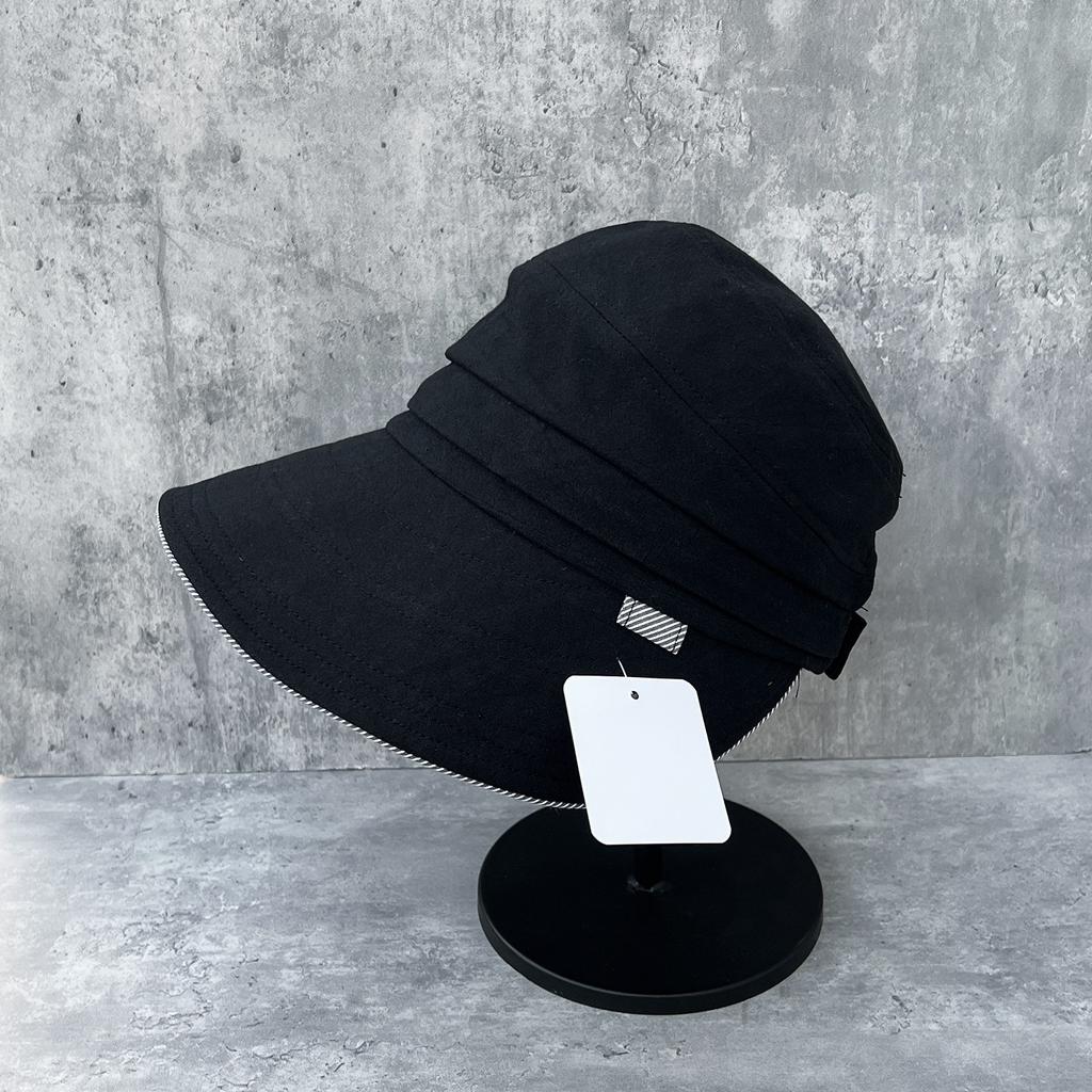 Spring and summer new big eaves sunscreen hat showing face ducktongue bucket hat women's summer literary travel visor