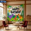 Birthday Roses Balloons Gifts Celebration Banner, Polyester Backdrop for Home Decor & Party Supplies
