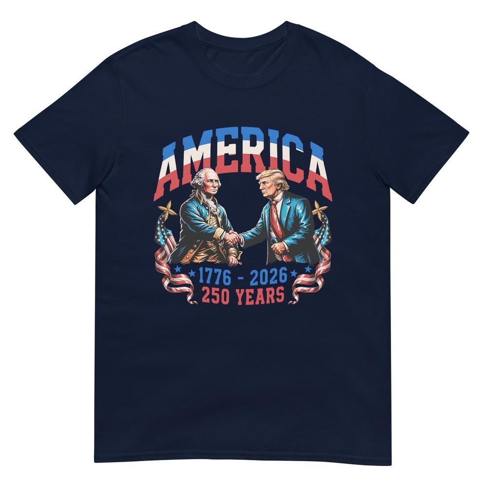250 Years America Anniversary 250th Trump Washington Tshirt S