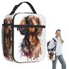 Dachshund Dog Animal Insulated Lunch Bag for Women Children Leakproof Food Boxes Thermal Lunch Box Tote