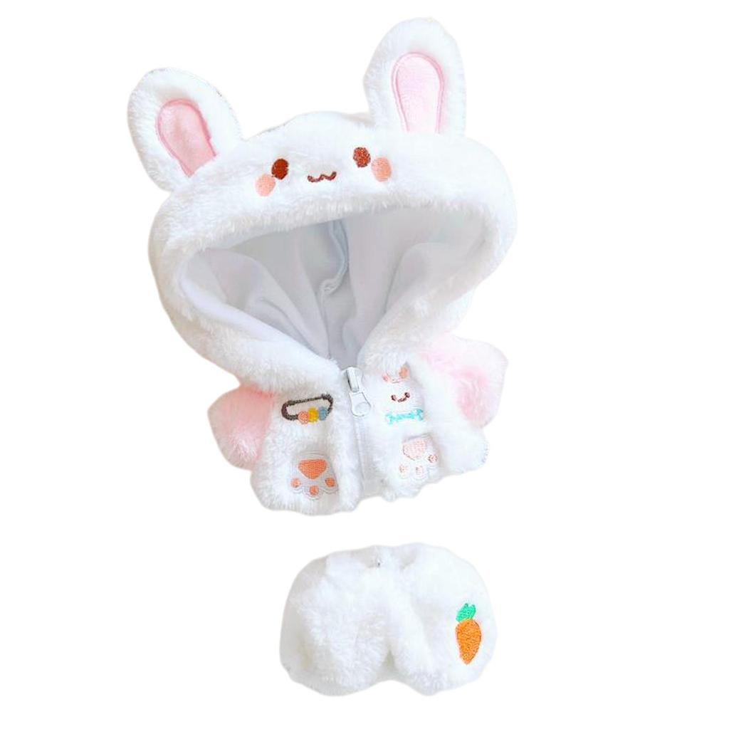 Doll Outfits, Zipper Coat Pants Set, Plush Doll Clothes Doll Dress up for 20 cm Plush Doll