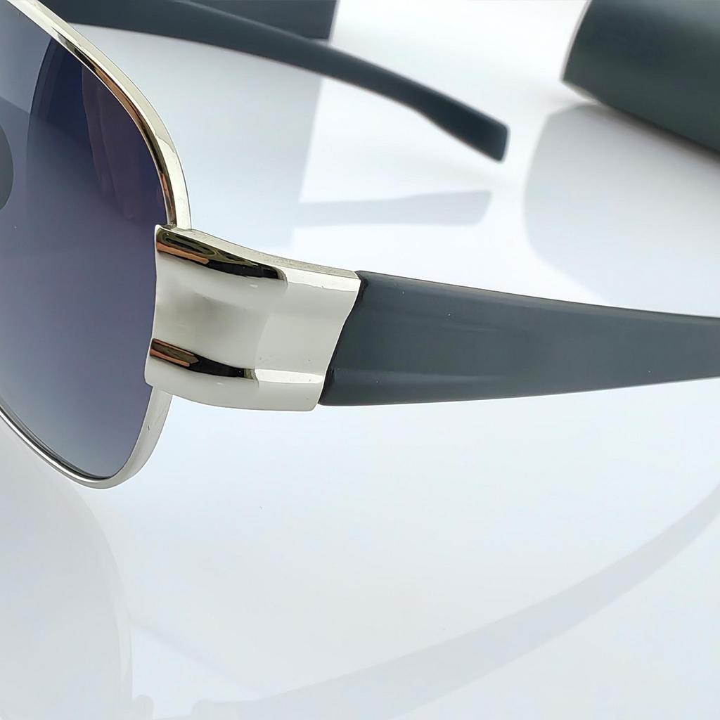 Men's Oversized Polarized Aviator Sunglasses - European/American Style, UV Protection, Metal Frame, Model 8516.