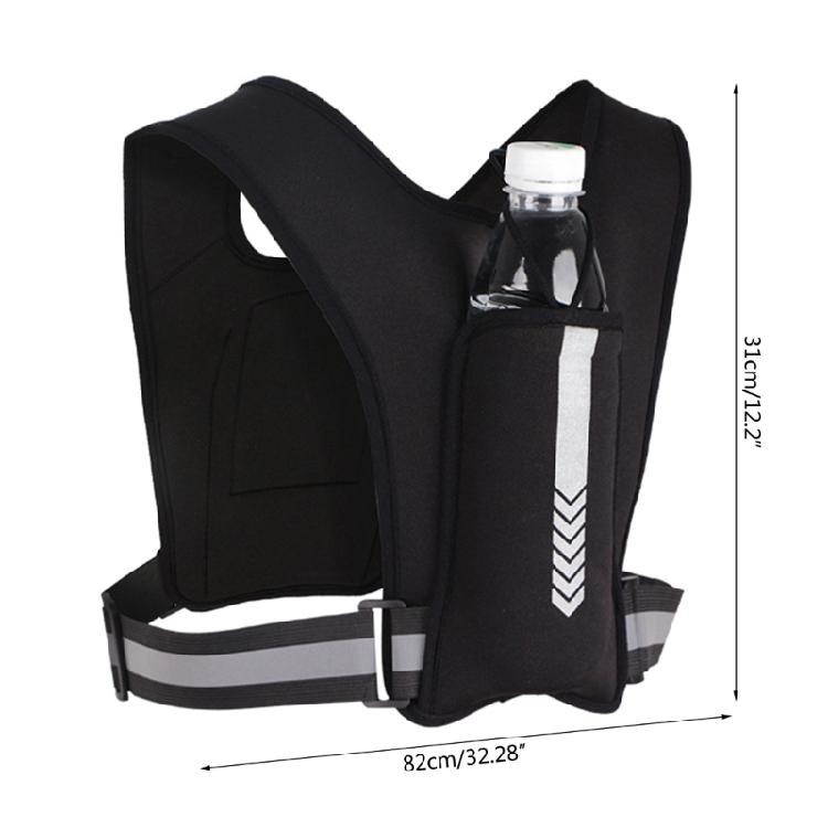 Running Phone Holder Lightweight Jogging Chest Pouch with Water Bottle Pocket