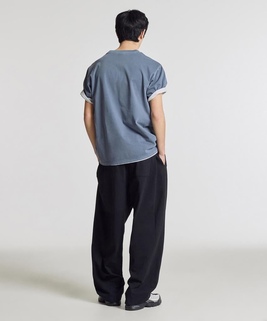 Nyuballanseu Nbmlg21443 / Uni Essential Summer Lightweight Side-Puck Over-Wide Pants (Black)