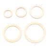 205Pcs Unfinished Wood Rings 5 Sizes Light Sturdy Smoothing Simple Wooden Wreath Rings for Craft DIY Decoration