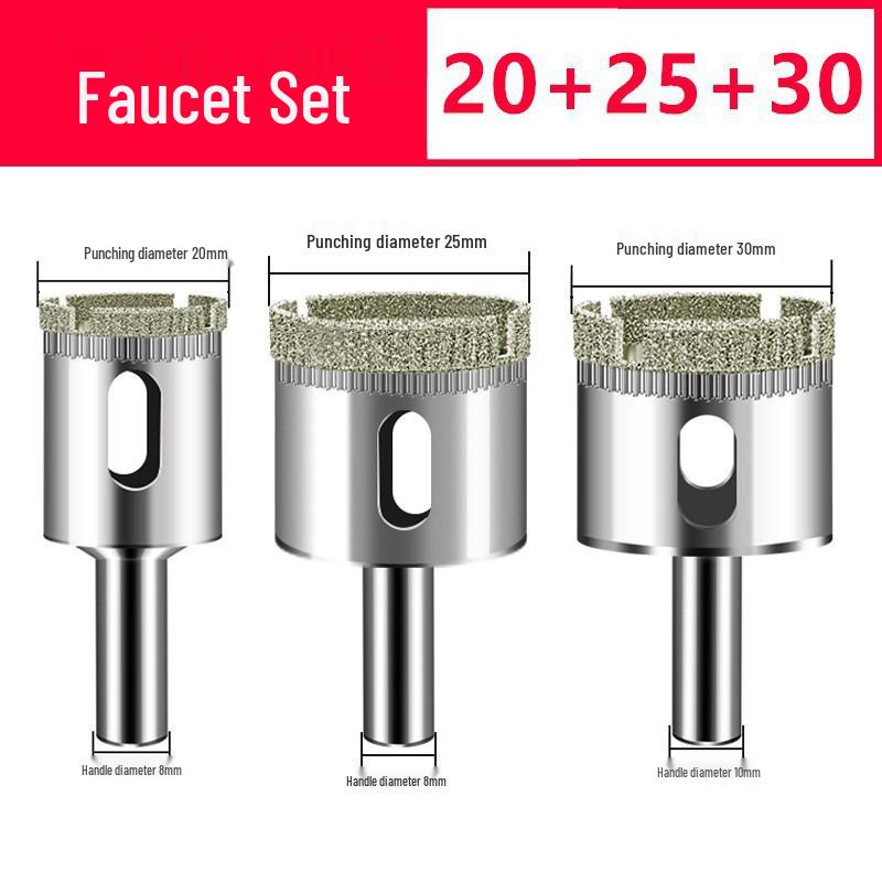 Emery Glass & Tile Drill Bit, 3-200mm Rotary Hole Saw for Marble