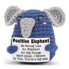Creative Funny Handmade Crochet Emotional Support Dolls with Positive Energy Card Desktop Ornament Home Decor for Friend Gifts