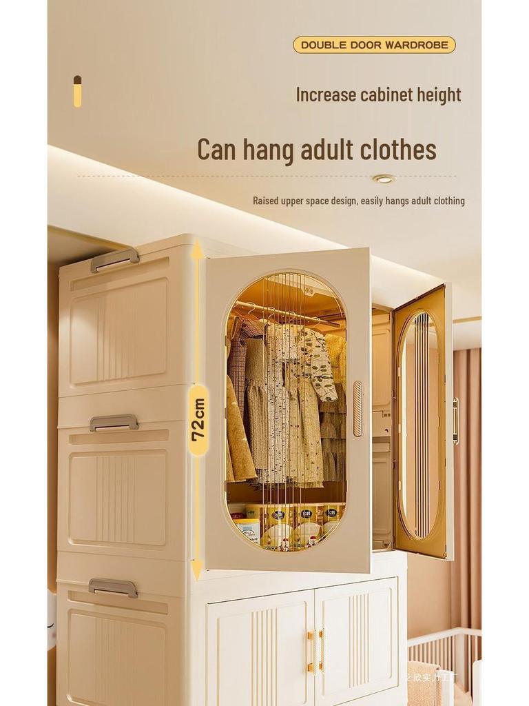 Foldable Baby Wardrobe & Quilt Storage Cabinet for Children and Students