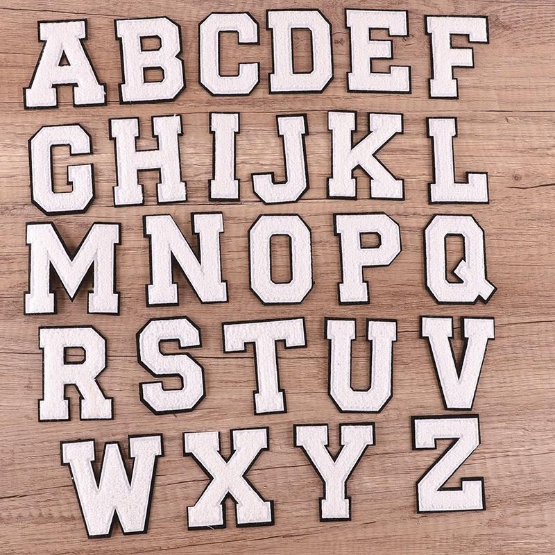 Computer Embroidery Label Cartoon English Alphabet Patch Sticker Towel Embroidery Cloth Label Patch Accessories Chenier Embroidery Cloth Sticker