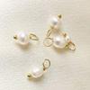 Five-Piece Baroque Freshwater Pearl Earring and Pendant DIY Jewelry Charms In Titanium Steel