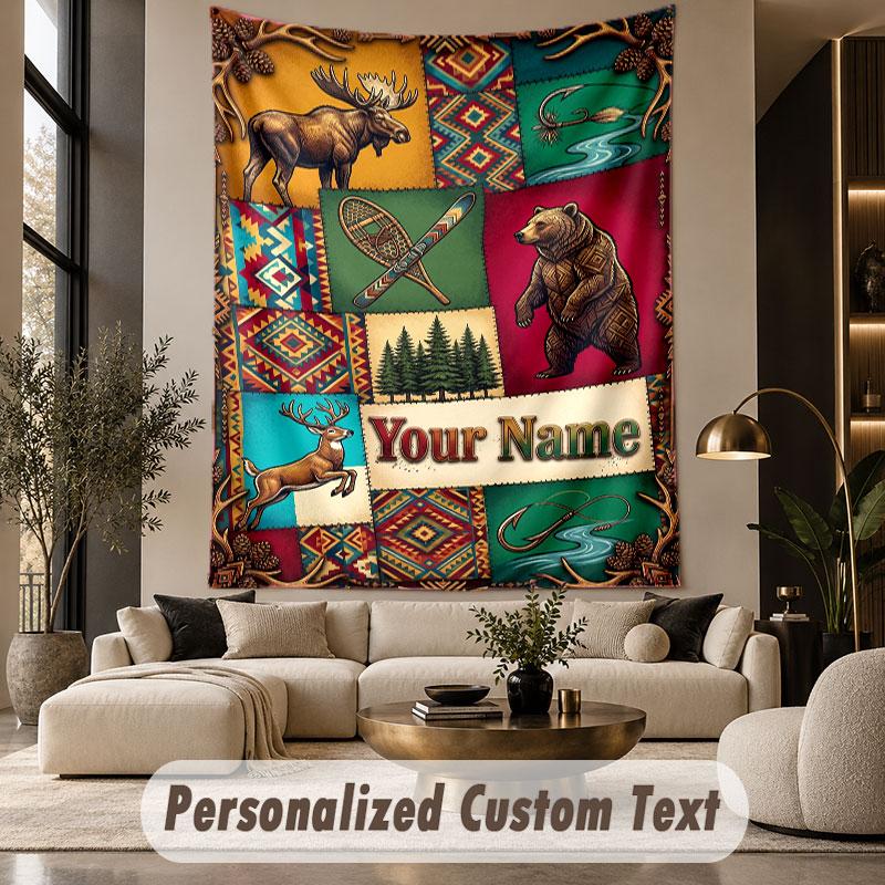 Adventure Travel (55) Theme Custom Tapestry Personalized Custom Name Text Wall Hanging Tapestry Home Decor Background Cloth