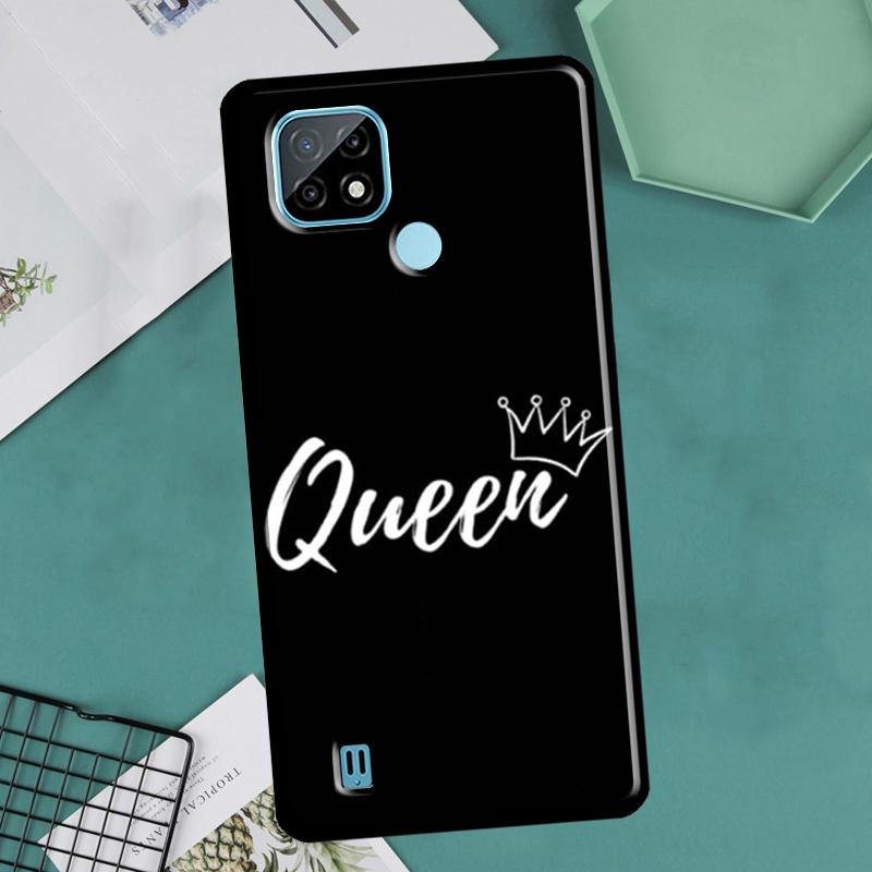 Husă pentru cupluri Crown QUEEN & KING pentru OnePlus Nord 2 9 10 Pro 9R 10R 8T Husă pentru Realme GT Master Neo 2 3 8i 9i 8 Pro