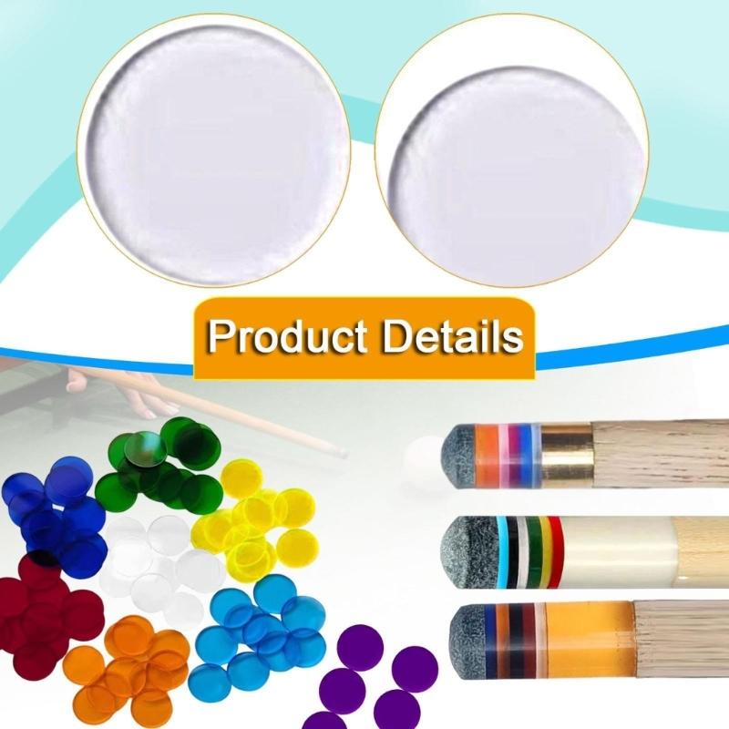 Precisions Sized Round Cue Tip Cover Ensures Fit on Billiard Cues Prevents Slippage and Improves Accuracy During Play