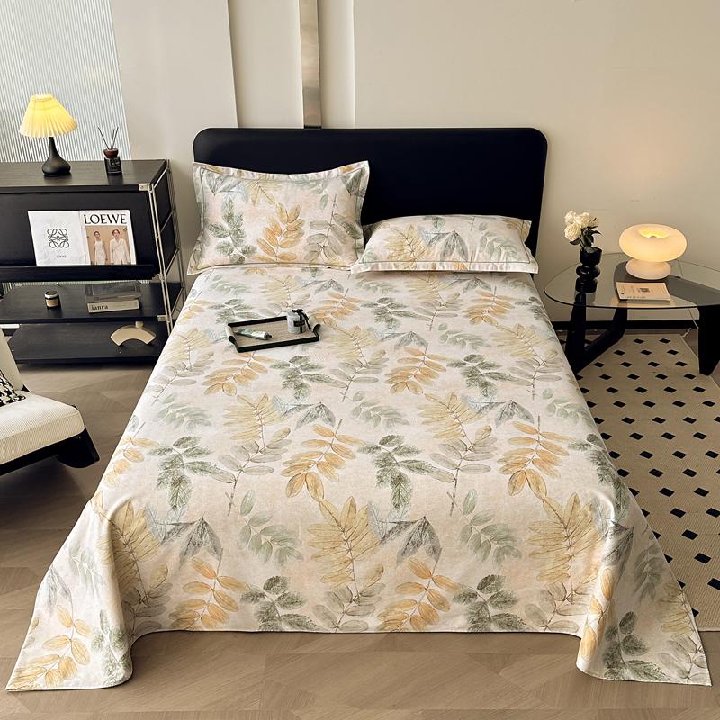 Vintage Style Floral Pattern 100% Cotton Bed Sheet Set Dark Color Flowers Luxurious Bedspread with Pillowcases Queen Bedding Set