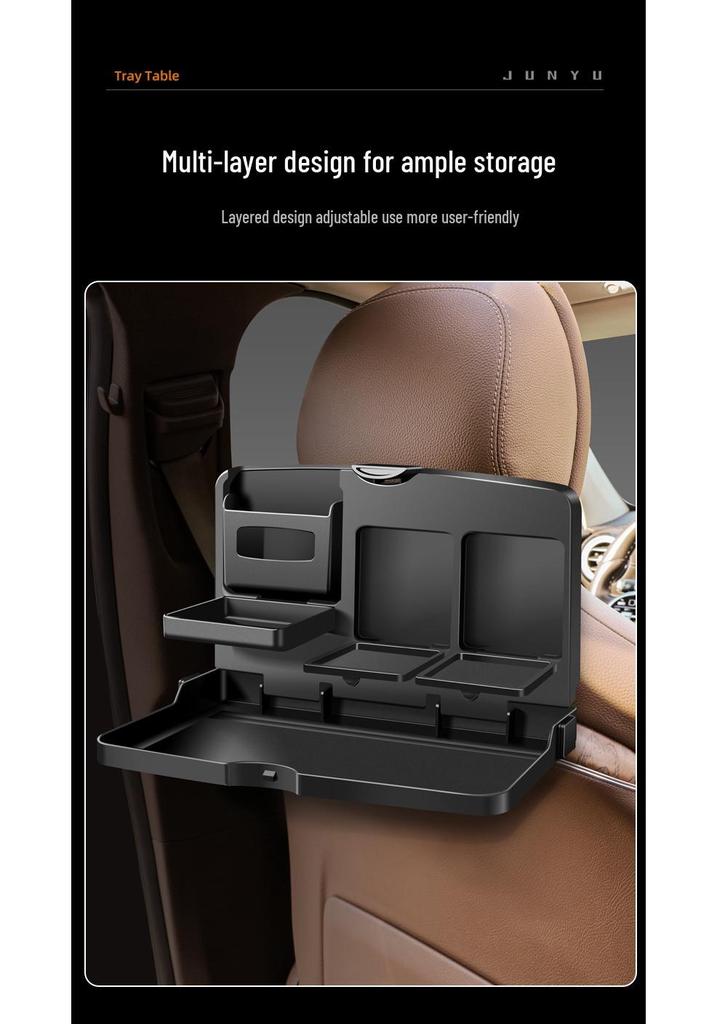 Universal Car Seat Back Folding Table: Multifunctional Dining and Utility Tray