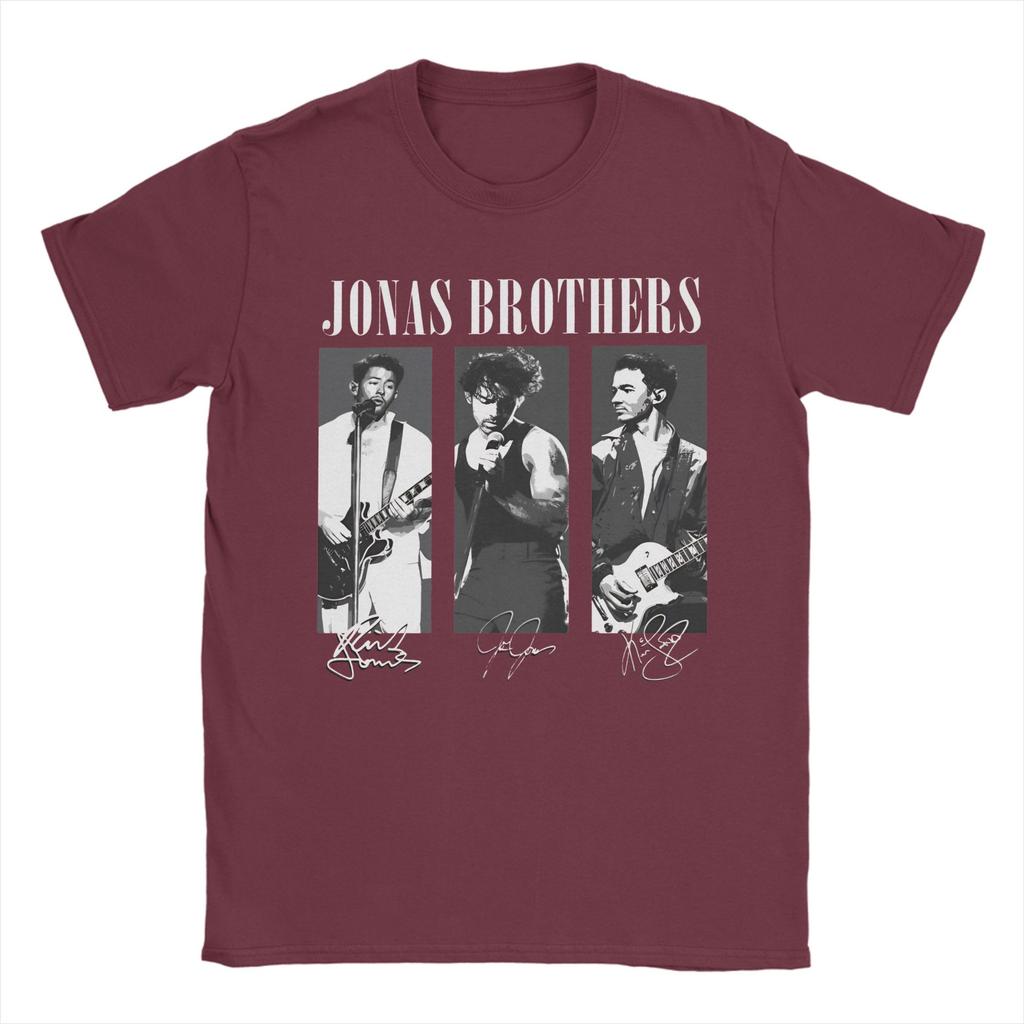 Casual Jonas Brothers Tour TShirt Men Crew Neck 100 Cotton T Shirt Short Sleeve Tees Gift Idea Tops