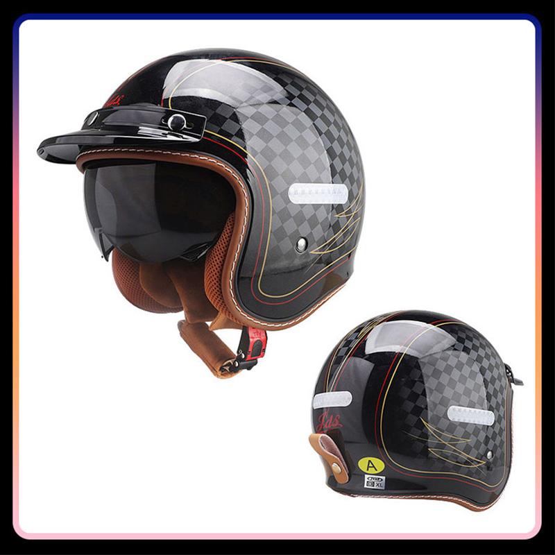 Classic Jet Helmets DOT Approved Open Face Helmets for Motorcycle Moped Scooter Cafe Racer Retro Vintage 3/4 Open Half Helmet