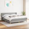 Vidaxl Letto Continentale Con Materasso, Grigio Chiaro, Tessuto 160X200 Cm