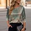 Blouse For Women Dressy 3/4 Long Sleeve Shirts Business Casual Outfit Tops