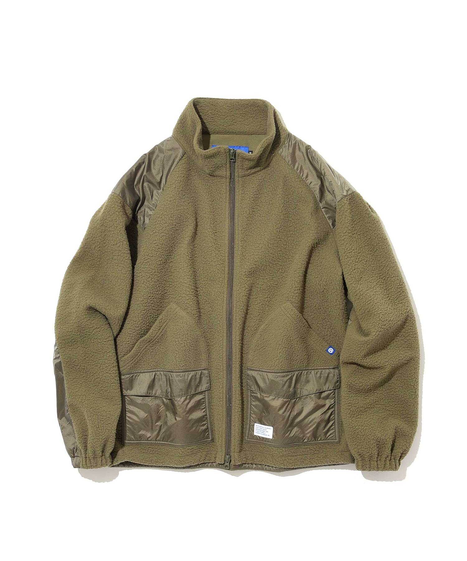 

GORDON MILLER Men s Karuisi Fleece Zip-Up Blouson Jacket, TORAY High-Performance Fleece, Olive Drab, Size L, 1626909