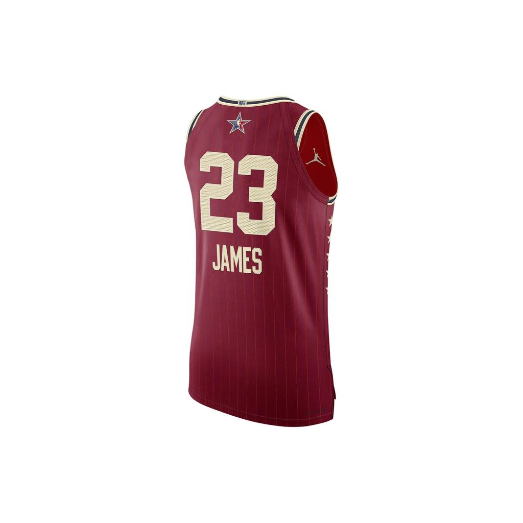 Jordan Basketball Jersey LEBRON James Size 23 2024 All Star Player Edition Men's Dark Red FQ7755-603