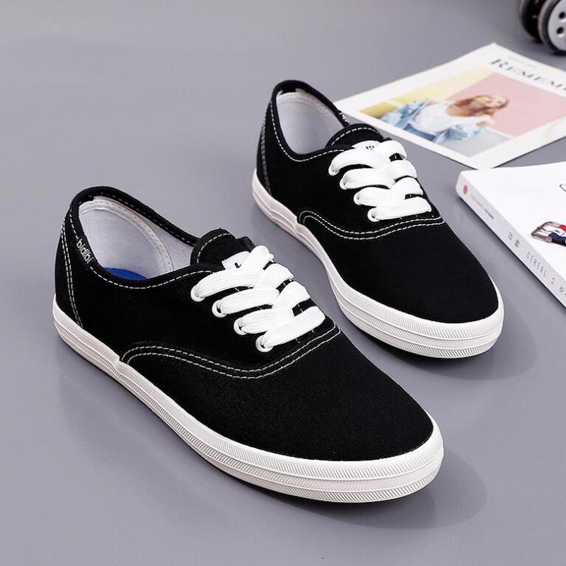 Fashion 21Dwayne Womens Vulcanized Shoes 2019 New Summer Flat-soled Canvas Breathable Student Board Shoes Female Sneakers 2019 New