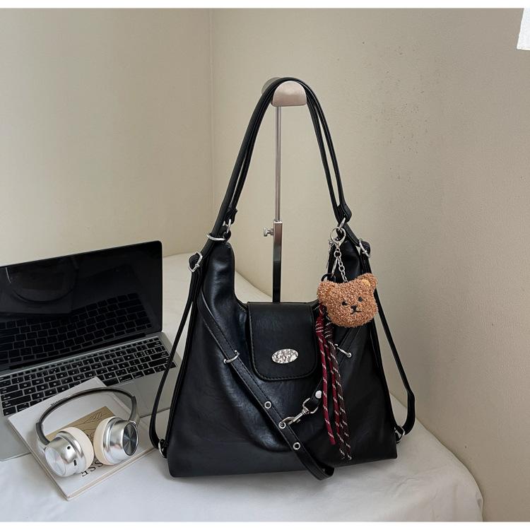 Large capacity tote bag women's autumn 2025 new travel backpack multi-functional retro commuter shoulder bag