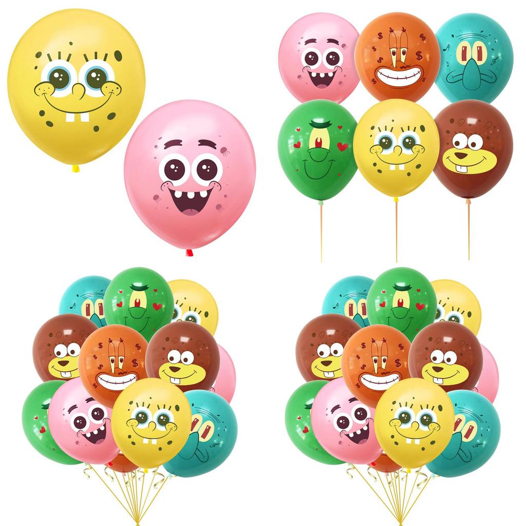 Cute Spongebob Themed Latex Balloons Ideal For Birthday Party And Baby Shower Fun