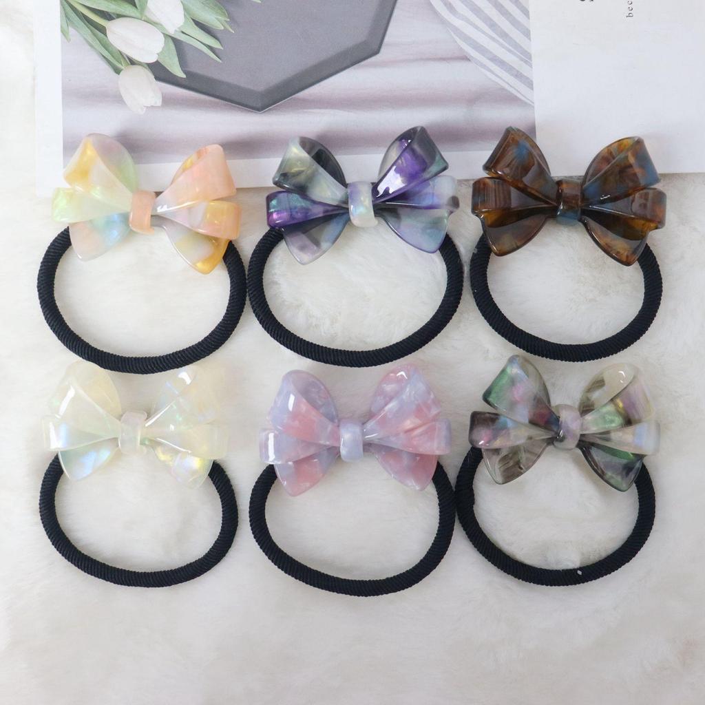 Nan Rui Three-Layer Acetate Bow Hair Tie - Cute & Elastic Hair Accessory