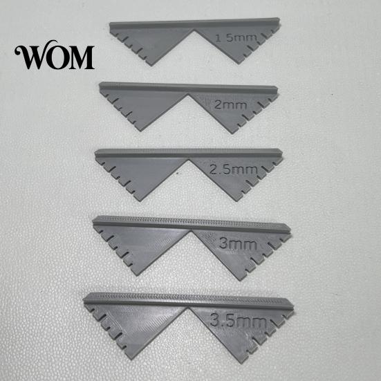 Taille-coin en carton 5 pièces/set Gabarits de coupe pour reliure, Outils de reliure, Guides 1,5 mm 2 mm, Règles de mesure en plastique 2,5 mm 3 mm 3,5 mm pour la fabrication d'albums