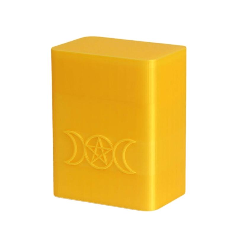 Stackable Tarots Card Storage Case with Exterior Stacking Contacts and Magnetic Lid Closure for Contained Collection Storage