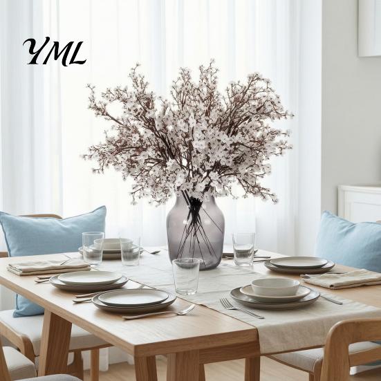 Durable Faux Plant Accents for Home Realistic Artificial Flowers Autumn Decoration, Silk Floral Decor Branches Halloween Table Centerpiece And Indoor