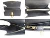 Authentic Salvatore Ferragamo Gancini Black Leather Gold H/W Flap Long Wallet #a429  Refurbished