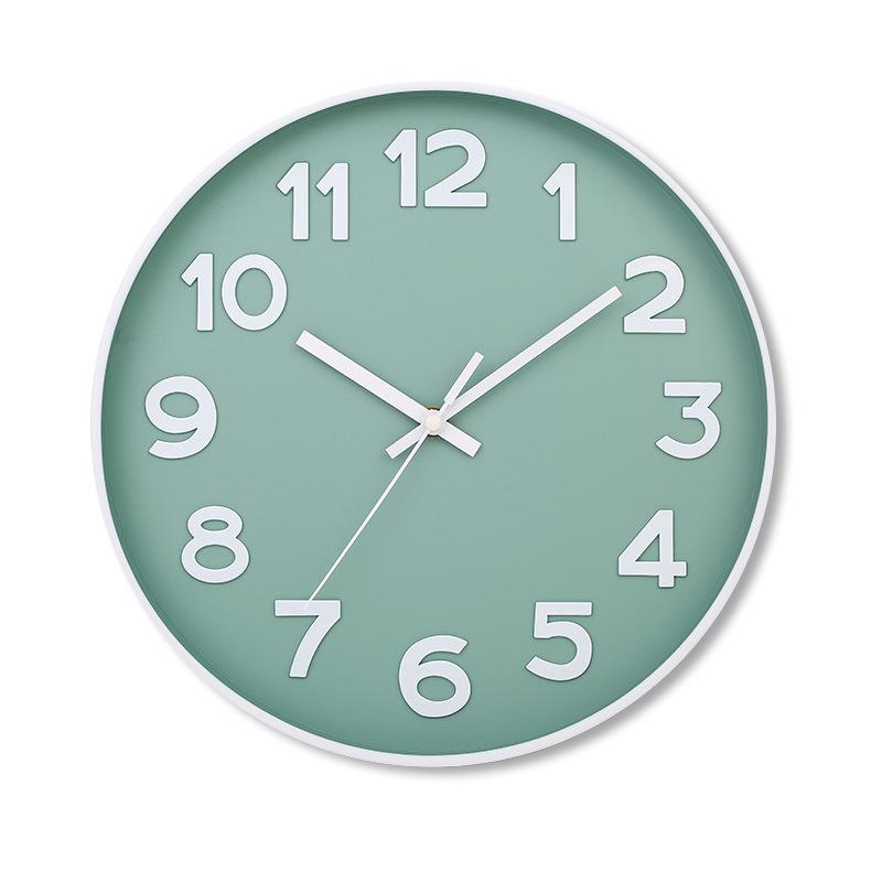 12 Zoll 30CM Leise Wanduhr, Kreativ und Modisch, Dreidimensionale Digitale Minimalistische Uhr für Zuhause Wohnzimmer