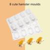 8-cavity Hamster Molds Handmade Soap Craft Baking Fond Baking Gift