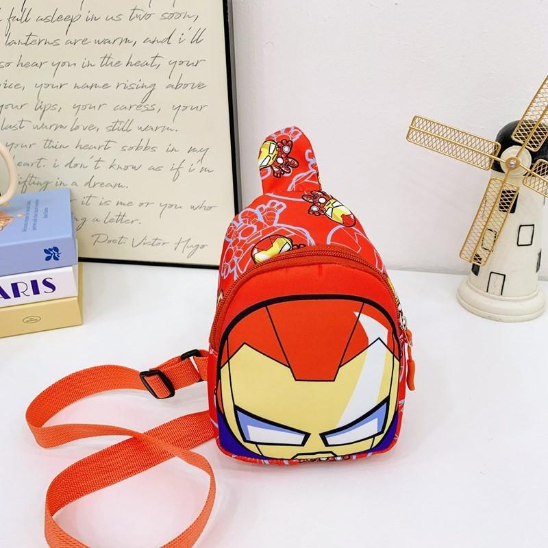 Adorable Cartoon Princess Chest Bag Lightweight Cute Kids Crossbody Panda Iron Man Storage Bag