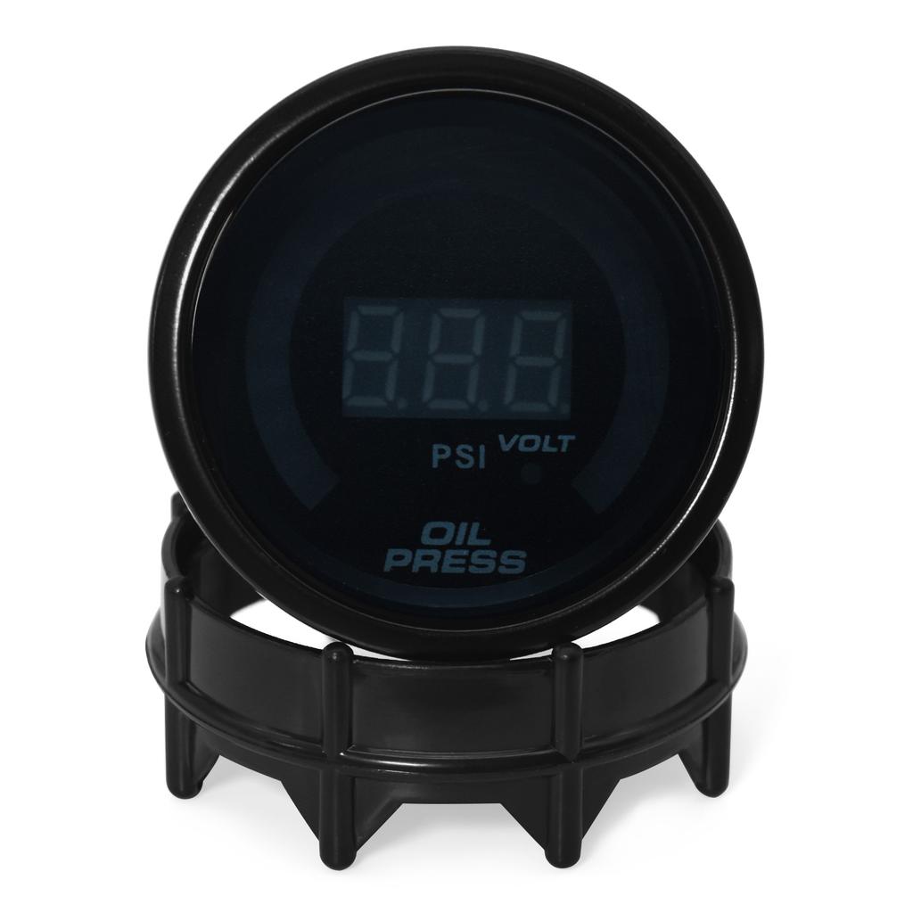 2'' 52mm Auto Car Digital Oil Pressure Gauge 0~120PSI Oil Press Gauge LED Meter with Sensor For 12V Racing Gauge Black Holder