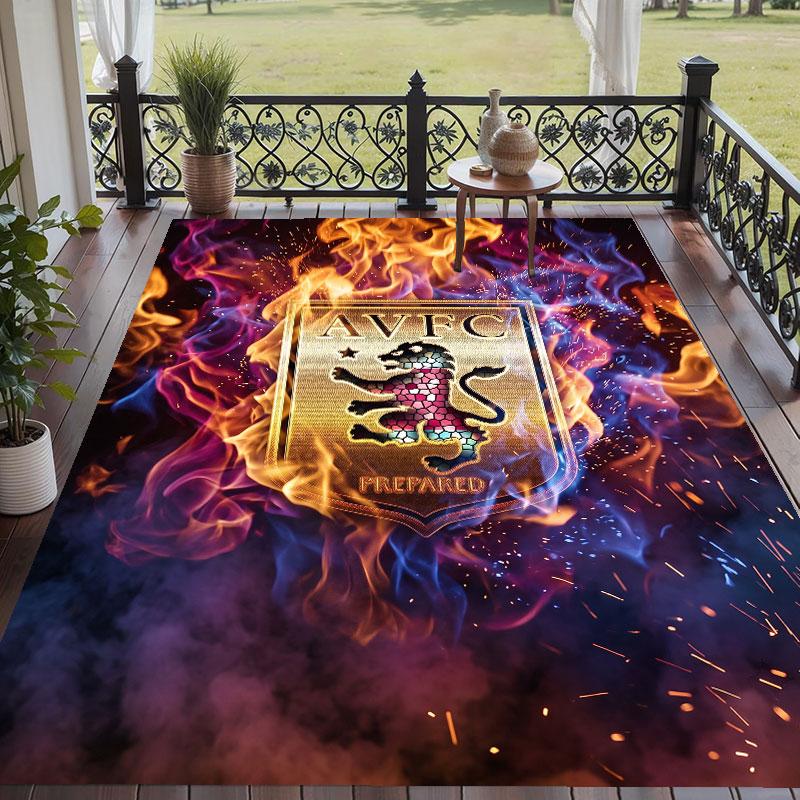 Soft Floor Carpet Aston Villa Football Pattern Area Rug Decorative Mat For Home Room Decoration