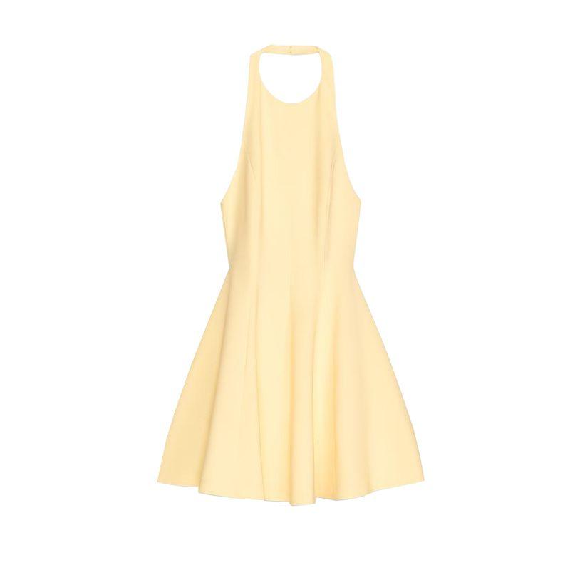 

Summer Women s Clothing French Style Open Back Wavy Style Width Ornaments Collar Short Dress 2858777 4772355 Yellow M