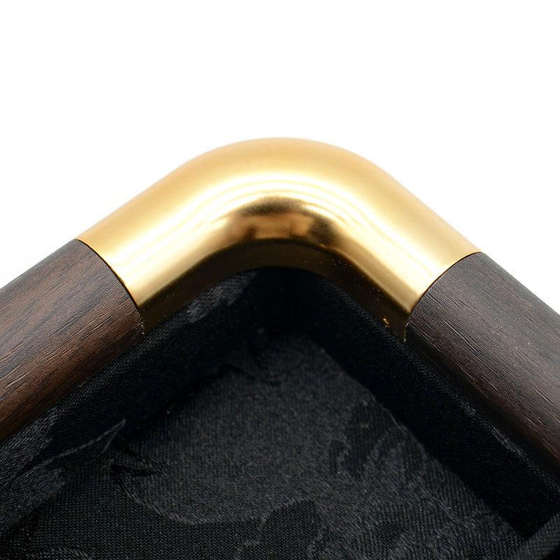 Rounded-edge Jacquard Storage Tray with Wood Texture, Viewing Plate for Jadeite, Gems and Assorted Ornaments