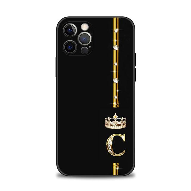 Kryt telefonu pro Apple Iphone 14 13 12 11 Pro Max 13 12 Mini Xs Max Xr X 7 8 6 6s Plus Pouzdro Diamond Crown Queen King Letter