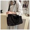 Large Capacity Bucket Tote Bag Cotton Casual Shoulder Handbag for Women