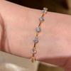 Light Luxury Unique Round Diamonds Inlaid Bracelets for Women High-end Exquisite and Simple Bracelet Fashion Party Jewelry Gift